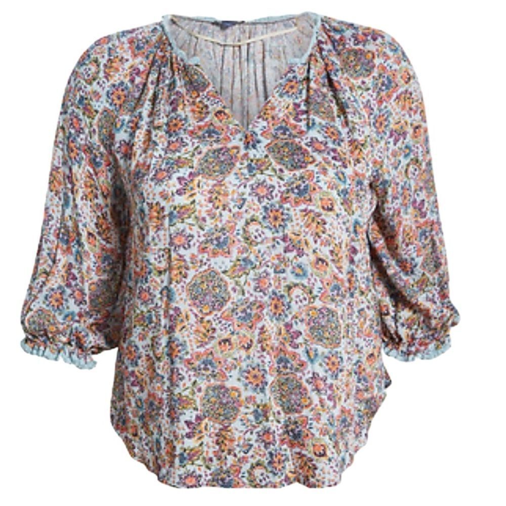 ☀️☀️☀️ Democracy Blue Floral print